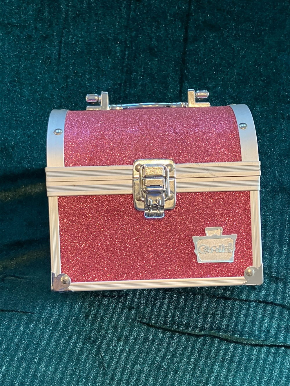 Caboodles Mini Pink Glitter Train Case